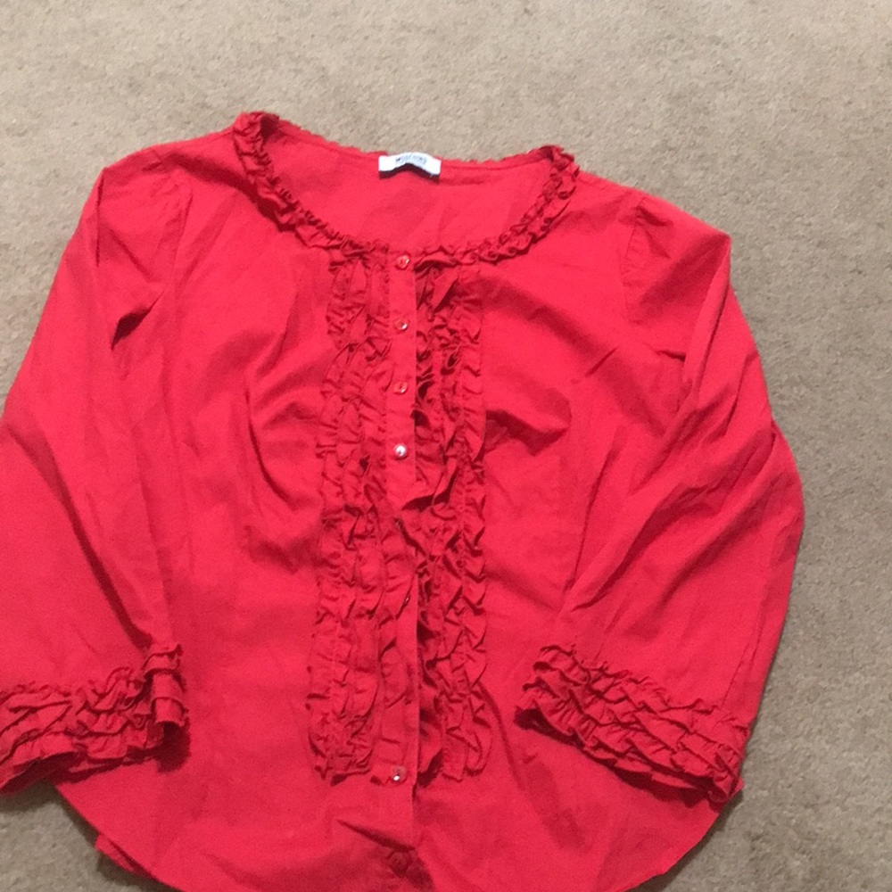 🌸NEW🌸 Moschino Cheap and Chic Vintage Ruffle Button Down Top/Cardigan